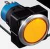 Idec LW6P Series 22mm Pilot Light with PCB Terminals, Illuminated Extended Round Lens with Black Plastic Bezel