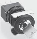 Idec LW6K Series 22mm Key Switch with Screw Terminals, Round Key Switch with Black Plastic Bezel