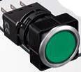 Idec LW6MB Series 22mm Maintained Pushbutton with PCB Terminals, Non-Illuminated Flush Round Button with Metal Bezel