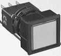 Idec LW7B Series 22mm Maintained Pushbutton with PCB Terminals, Non-Illuminated Flush Square Button with Black Plastic Bezel