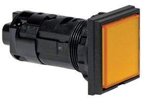 Idec HW2P Series 22mm Pilot Lights, Flush Square Lens with Black Plastic Bezel & Incandescent Lamp