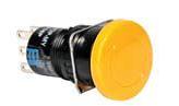 Idec AB6M Series 16mm Round Mushroom Oiltight Pushbuttons (IP65), Non-Illuminated