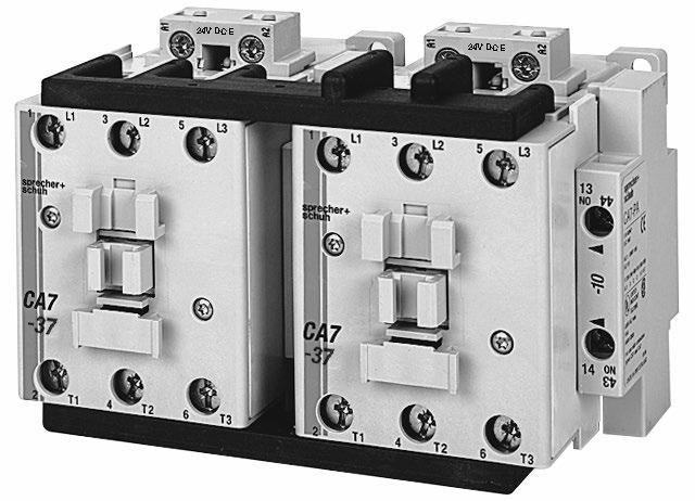 Sprecher & Schuh CAU7 Series Three Pole Contactors with Reversing AC Coil