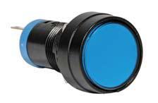 Idec HA1P Series 16mm Pilot Lights with Solder Tab Terminals, Illuminated Large Round Unibody Lens