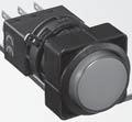 Idec LW6B Series 22mm Maintained Pushbutton with PCB Terminals, Non-Illuminated Extended Round Button with Black Plastic Bezel