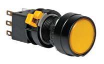 Idec HA1L Series 16mm Maintained Pushbuttons with PCB Terminals, Illuminated Large Round Translucent Button