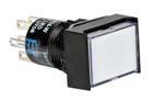 Idec AL6 Series 16mm Large Rectangle Oiltight (IP65) Pushbuttons, LED Illuminated